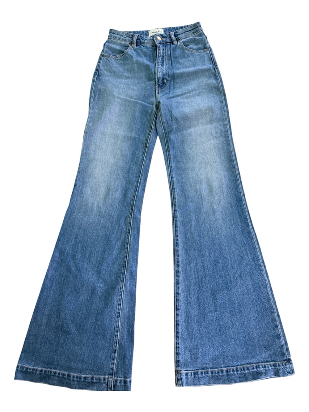 ROLLA'S Wide-Leg High-Rise Jeans in Blue for womens size 26